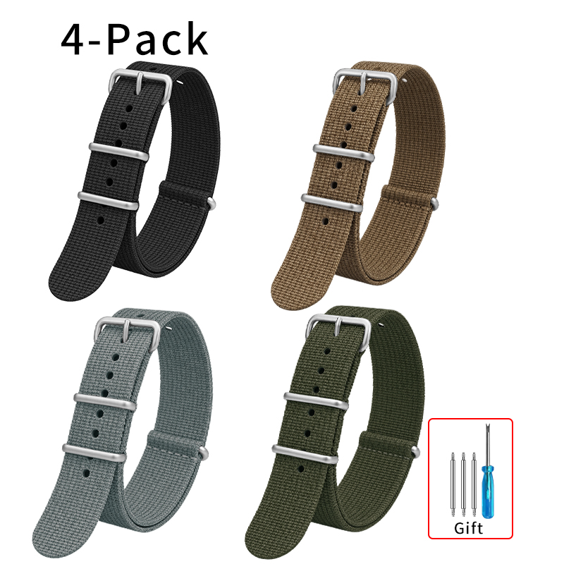 Nato Strap Nylon - Wysokiej jakości, prążkowana bransoleta NATO z