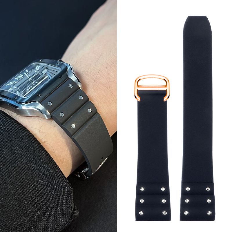Cartier Watch Tank - Wysokiej jakości gumowy pasek do zegarka