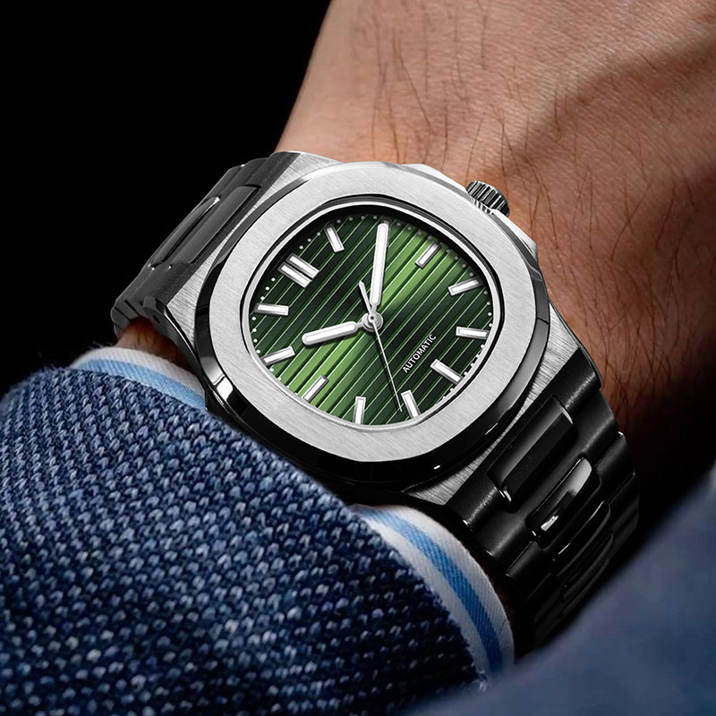 Patek Philippe Watch Nautilus - Zegarek męski MACARLON 43 mm, styl