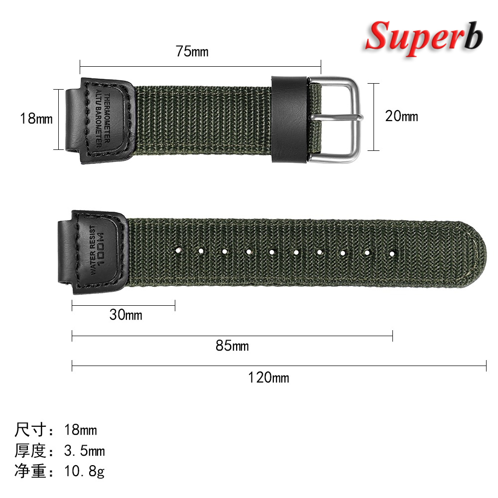 Pasek nylonowy 18mm do Casio A – Nato Strap Nylon recenzja i cena