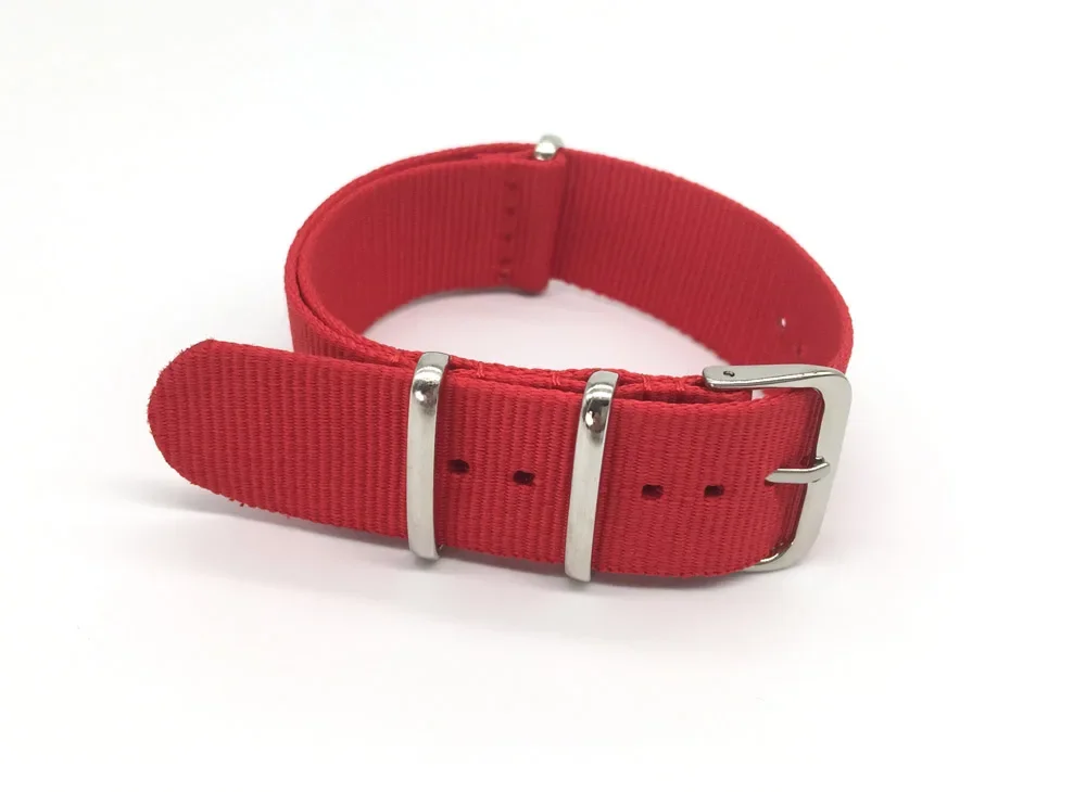 Czerwony nylonowy pasek męski  – Nato Strap Nylon recenzja i cena
