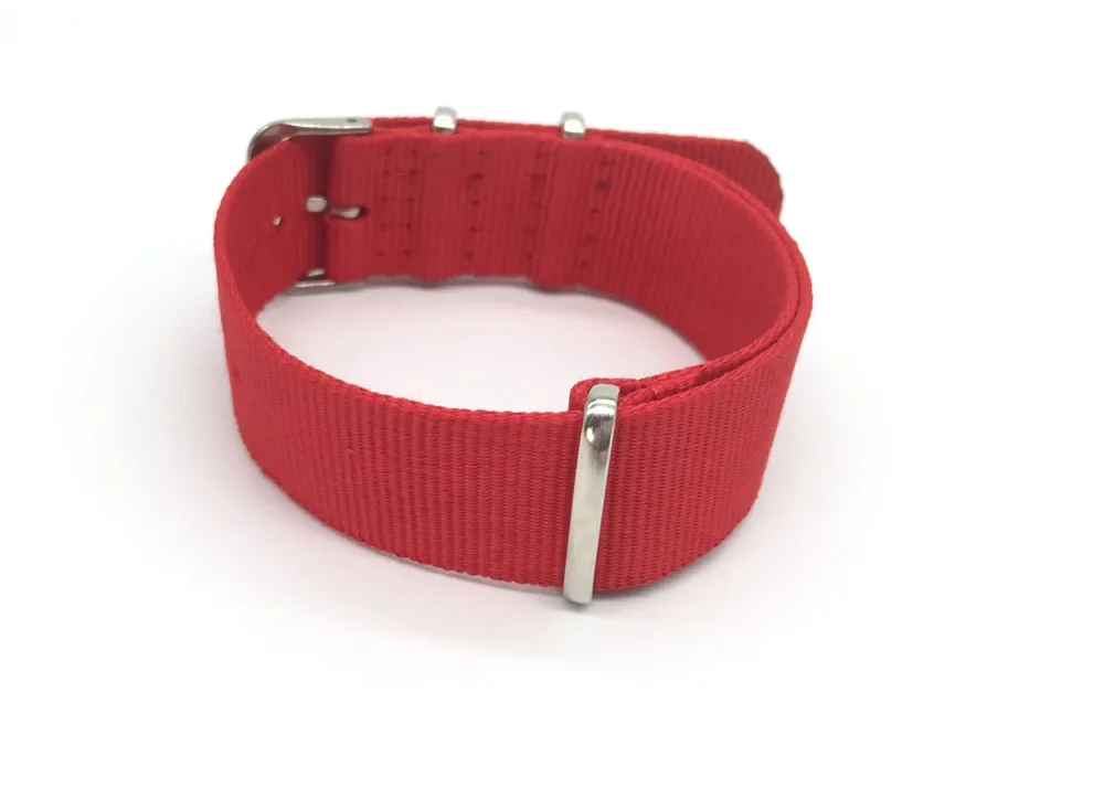 Czerwony nylonowy pasek męski  – Nato Strap Nylon recenzja i cena