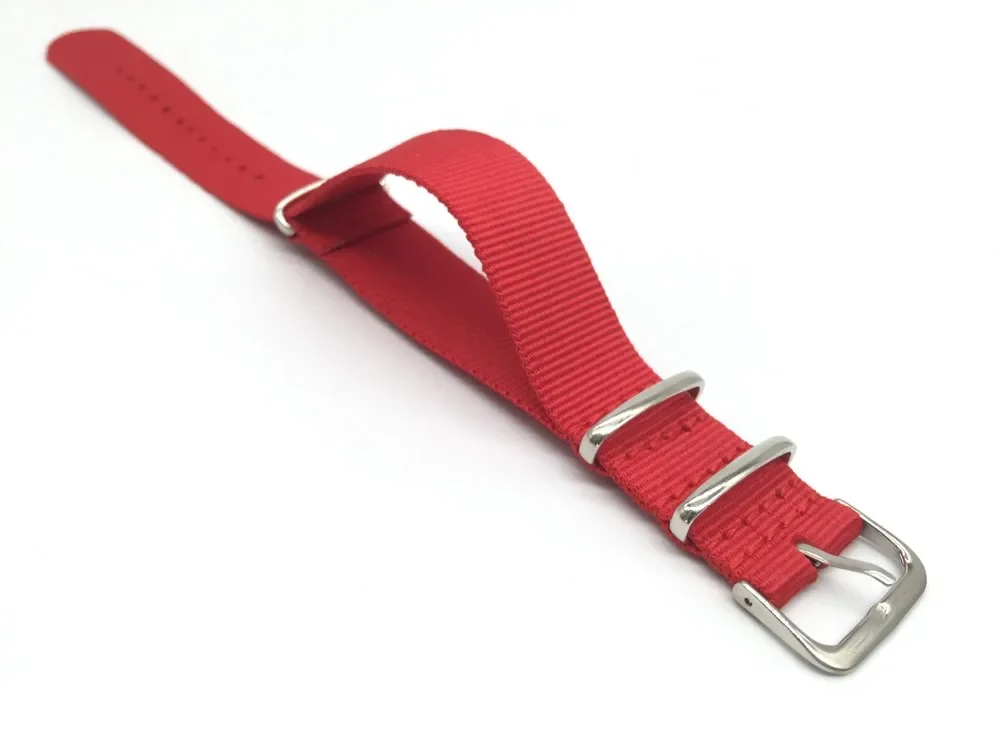 Czerwony nylonowy pasek męski  – Nato Strap Nylon recenzja i cena