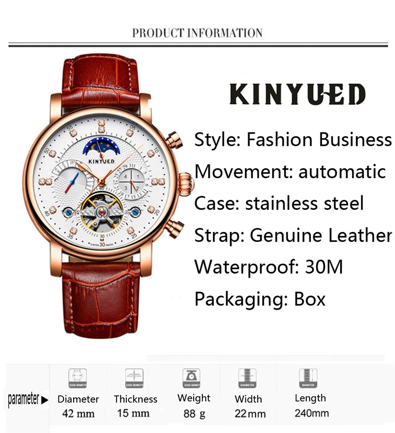 Luksusowa marka KINYUED automa – Omega Watch Constellation recenzja i cena
